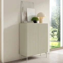 Zestawy Mebli Do Salonu|Komody>LASKI Dwudrzwiowa komoda 100 cm do salonu MEZZO kaszmir