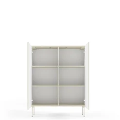 Zestawy Mebli Do Salonu|Komody>LASKI Dwudrzwiowa komoda 100 cm do salonu MEZZO kaszmir