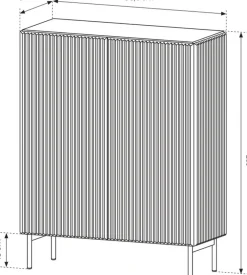 Zestawy Mebli Do Salonu|Komody></noscript>LASKI Dwudrzwiowa komoda 100 cm do salonu MEZZO kaszmir