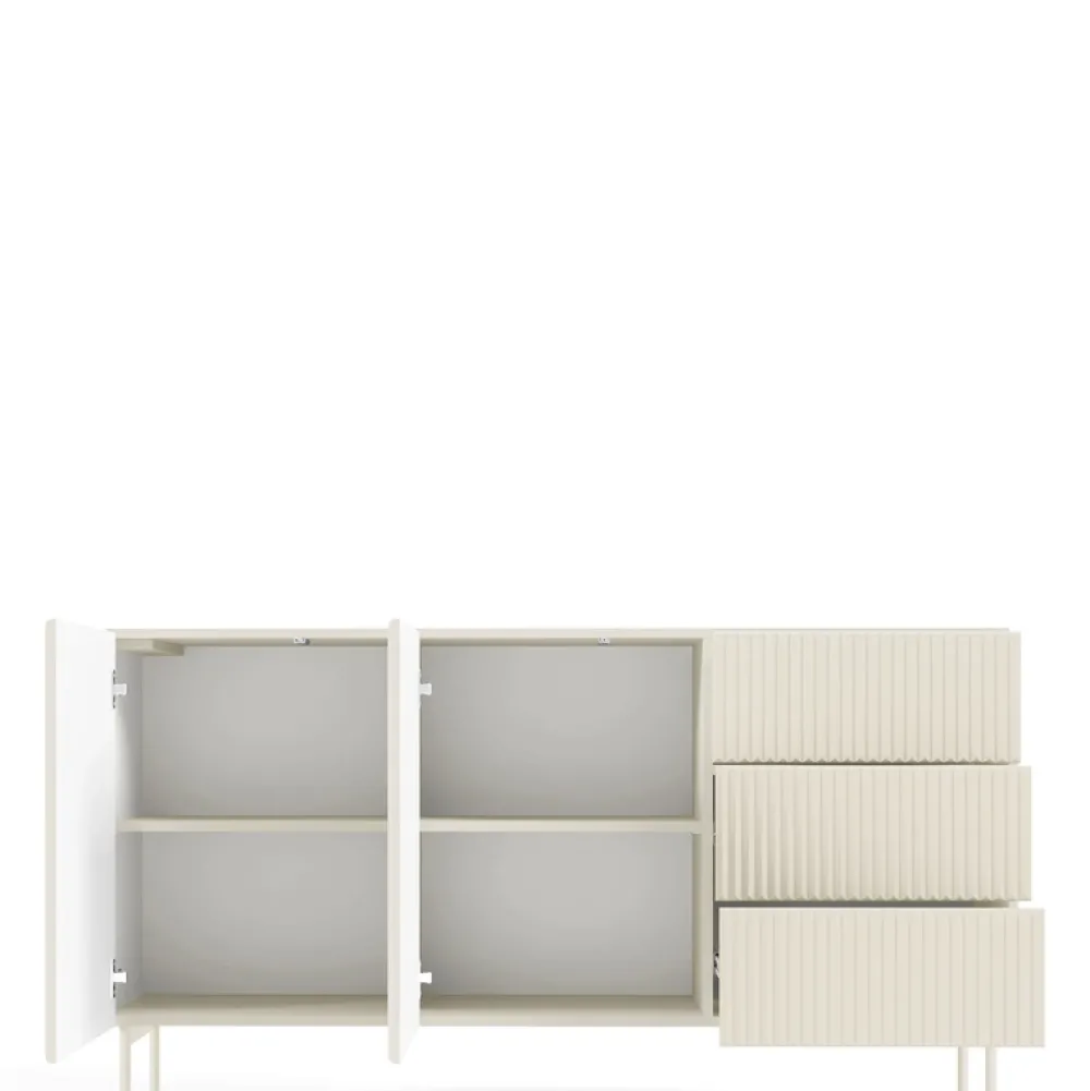 Komody|Zestawy Mebli Do Salonu>LASKI Dwudrzwiowa komoda 150 cm do salonu z szufladami MEZZO kaszmir