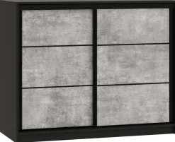 Komody>BROMARKT Dwudrzwiowa komoda 120 cm z drzwiami przesuwnymi LOFT