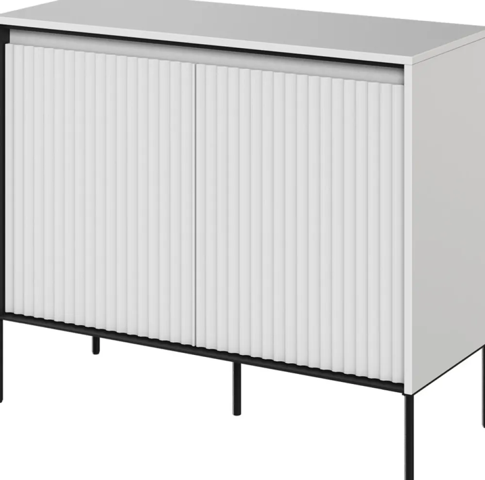 Komody>lenart. Dwudrzwiowa komoda nowoczesna z frezowanymi frontami do salonu TREND