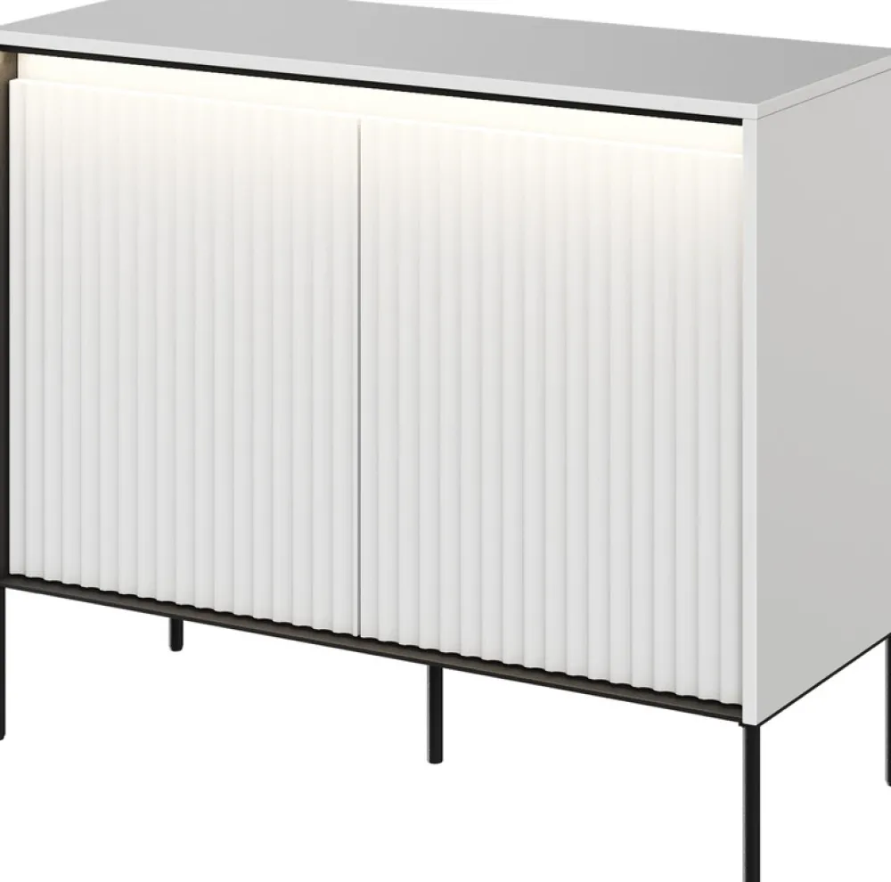 Komody>lenart. Dwudrzwiowa komoda nowoczesna z frezowanymi frontami do salonu TREND