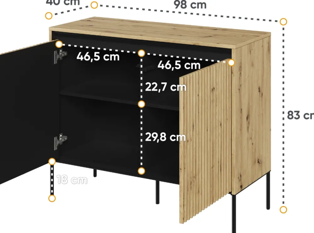 Komody>lenart. Dwudrzwiowa komoda w stylu nowoczesnym do salonu TREND