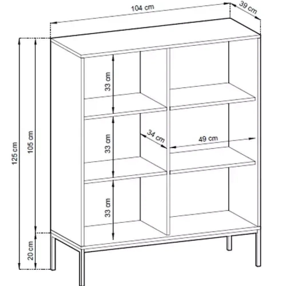 Komody>PIASKI Dwudrzwiowa komoda z ryflowanymi frontami AVANTI półki labrador