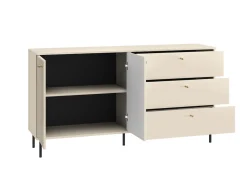 Zestawy Mebli Do Salonu|Komody>ML Meble Dwudrzwiowa komoda z szufladami do salonu 160 cm SOPHIE cashmere