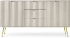 Zestawy Mebli Do Salonu|Komody>PIASKI Dwudrzwiowa komoda z szufladami 168 cm do salonu ZENIT kaszmir