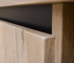 Komody></noscript>Lempert Dwudrzwiowa komoda z szufladami 100 cm do salonu OMEGA dąb evoke