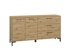 Komody|Zestawy Mebli Do Salonu>ML Meble Dwudrzwiowa komoda z szufladami 160 cm NEVIO dąb artisan