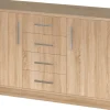 Komody>Stolar Dwudrzwiowa komoda z szufladami 140 cm GORDON