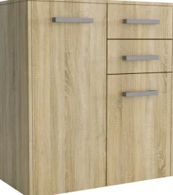 Komody>Meblohand Dwudrzwiowa komoda z szufladami 75 cm SAVONA dąb sonoma