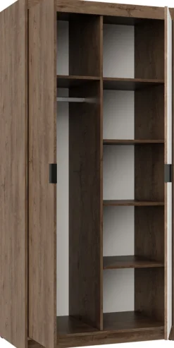 Garderoby|Meble Młodzieżowe>Lempert Dwudrzwiowa modułowa szafa do garderoby uchylna KUBA dąb lefkas