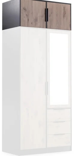 Akcesoria Do Szaf|Akcesoria Do Szaf>Stolar Dwudrzwiowa nadstawka na szafę 100 cm LANTE cichy domyk