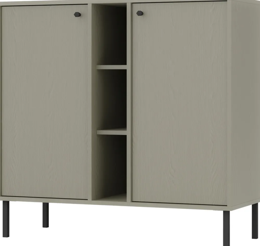 Komody>Lempert Dwudrzwiowa nowoczesna komoda do salonu 100 cm TOKEN eukaliptus