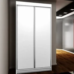 Zestawy Mebli Do Przedpokoju|Szafy Do Przedpokoju>KIER Dwudrzwiowa szafa 100 cm do przedpokoju TARO biały