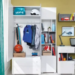 Zestawy Mebli Młodzieżowych|Szafy Dwudrzwiowe>MEBLAR Dwudrzwiowa szafa 80 cm szuflady SIREN