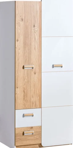 Meble Dla Dzieci|Zestawy Mebli Dziecięcych>DOLMAR Dwudrzwiowa szafa do pokoju dziecięcego 80 cm LUMINOUS biały