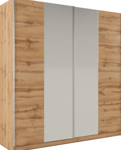 Szafy Dwudrzwiowe|Szafy Z Lustrem>Stolar Dwudrzwiowa szafa przesuwna z lustrem 200 cm PARDO dąb wotan