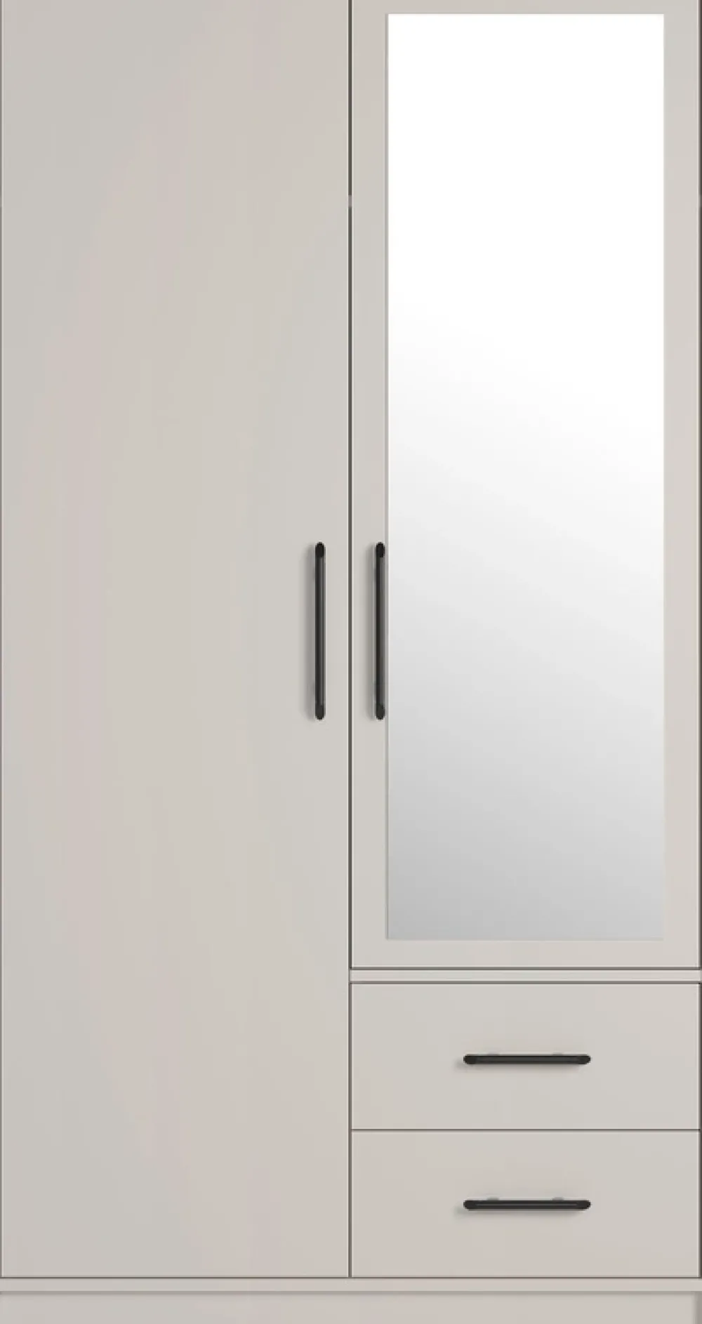 Garderoby|Meble Dla Dzieci>MEBLAR Dwudrzwiowa szafa z lustrem i szufladami SEVAS kaszmir