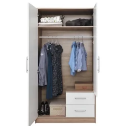 Szafy Modułowe|Szafy Dwudrzwiowe>MEBLAR Dwudrzwiowa szafa z lustrem 100 cm szuflady SEVAS