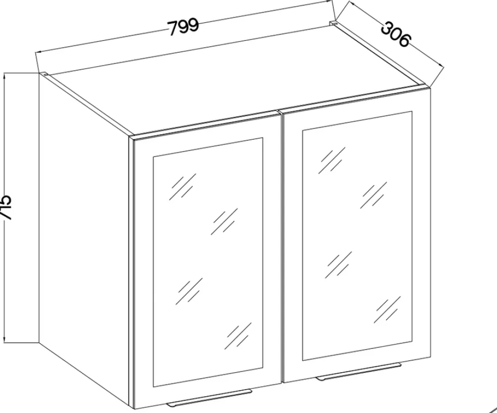 Meble Kuchenne>Lempert Dwudrzwiowa szafka kuchenna wisząca 80 cm MARGARET