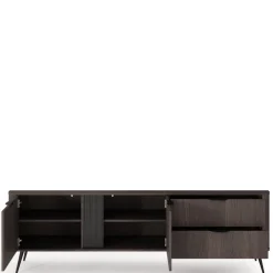 Zestawy Mebli Do Salonu|Szafki Rtv>LASKI Dwudrzwiowa szafka RTV 195 cm z szufladami do salonu dąb dunin VALIO