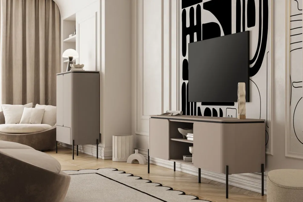 Szafki Rtv>Helvetia Dwudrzwiowa szafka RTV 163 cm do salonu congo BELLO