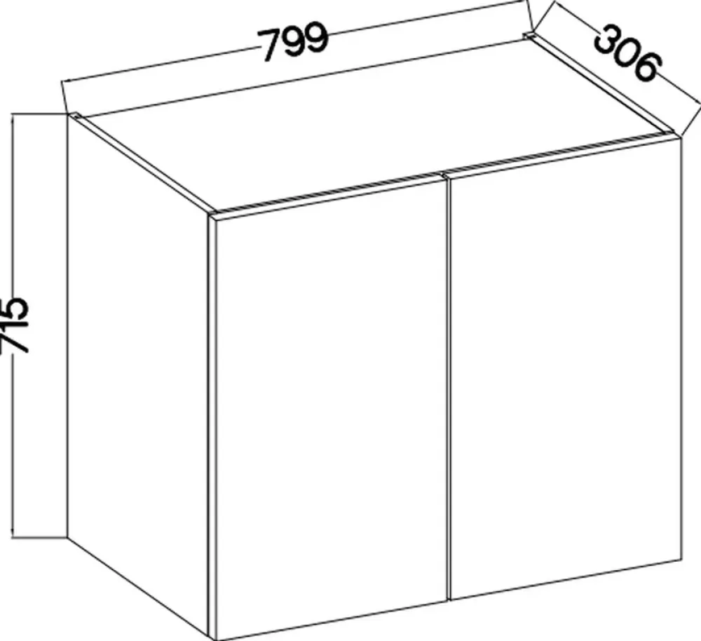 Meble Kuchenne>Lempert Dwudrzwiowa szafka wisząca 80 cm LESTY