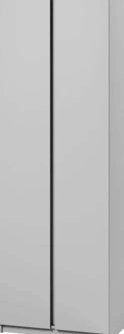 Garderoby|Szafy Dwudrzwiowe>lenart. Dwudrzwiowa szara szafa do przedpokoju 68 cm z półkami SIMPLY szary