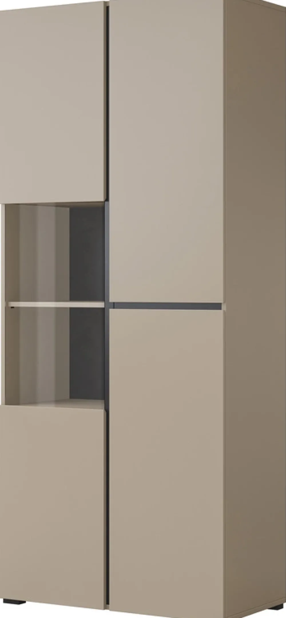 Zestawy Mebli Do Sypialni|Zestawy Mebli Do Salonu>Helvetia Dwudrzwiowa wysoka półwitryna do salonu 80 cm CROSS congo