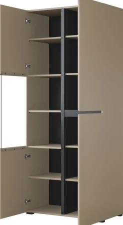 Zestawy Mebli Do Sypialni|Zestawy Mebli Do Salonu>Helvetia Dwudrzwiowa wysoka półwitryna do salonu 80 cm CROSS congo