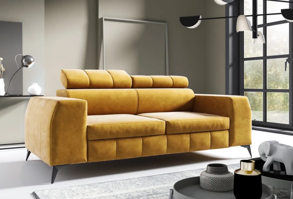 Meble Młodzieżowe|Kanapy I Sofy>Meble Grand Dwuosobowa sofa do salonu z regulowanymi zagłówkami SOFFO