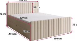 Łóżka Małżeńskie|Łóżka Ze Stelażem></noscript>BROMARKT Dwuosobowe łóżko do sypialni zielone 180x200 cm z pojemnikiem DREAM DUO