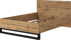 Łóżka Młodzieżowe|Łóżka Z Zagłówkiem>Helvetia Dwuosobowe łóżko drewniane do sypialni 140x200 cm HALLE S