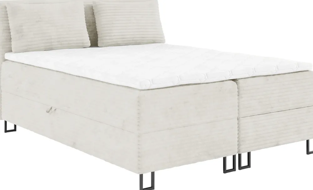 Łóżka Małżeńskie|Łóżka Na Nóżkach>BROMARKT Dwuosobowe łóżko kontynentalne 180x200 cm do sypialni z pojemnikiem TESSA