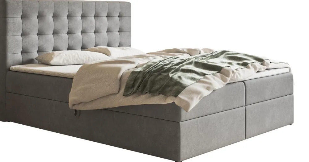 Łóżka Małżeńskie|Łóżka Ze Stelażem>Riban Dwuosobowe łóżko kontynentalne 180x200 cm z pojemnikiem ZANTE