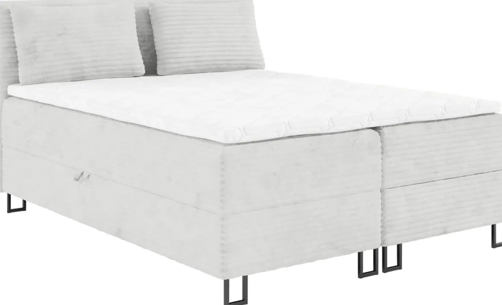 Łóżka Małżeńskie|Łóżka Ze Stelażem>BROMARKT Dwuosobowe łóżko kontynentalne 180x200 cm do sypialni z pojemnikiem TESSA