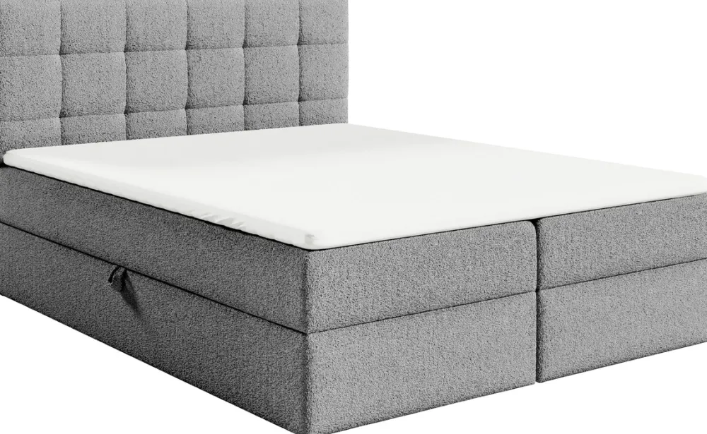 Łóżka Młodzieżowe|Łóżka Ze Stelażem>BROMARKT Dwuosobowe łóżko kontynentalne do sypialni 140x200 cm z pojemnikiem ASPEN