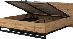 Łóżka Z Zagłówkiem|Łóżka Z Pojemnikiem>Helvetia Dwuosobowe łóżko małżeńskie ze stelażem do sypialni 180x200 cm HALLE S