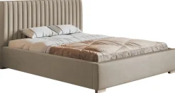 Łóżka Młodzieżowe|Łóżka Z Zagłówkiem>Riban Dwuosobowe łóżko tapicerowane z pojemnikiem 140x200 cm HEROLD
