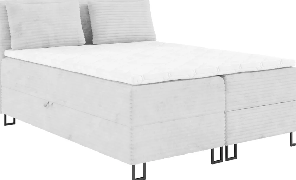 Łóżka Młodzieżowe|Łóżka Ze Stelażem>BROMARKT Dwuosobowe łóżko tapicerowane do sypialni 140x200 cm z pojemnikiem TESSA