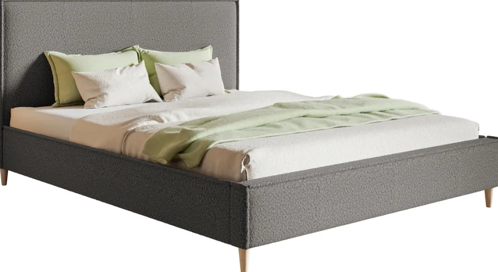 Łóżka Młodzieżowe|Łóżka Na Nóżkach>Riban Dwuosobowe łóżko tapicerowane 160x200 cm EDAN