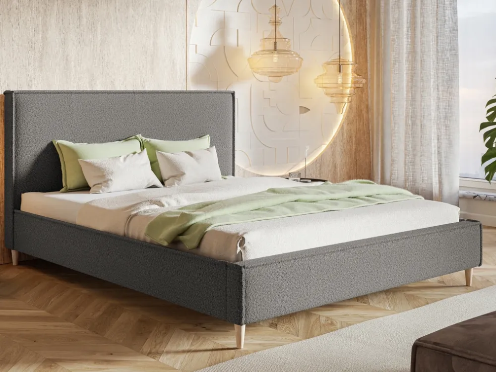 Łóżka Młodzieżowe|Łóżka Na Nóżkach>Riban Dwuosobowe łóżko tapicerowane 160x200 cm EDAN