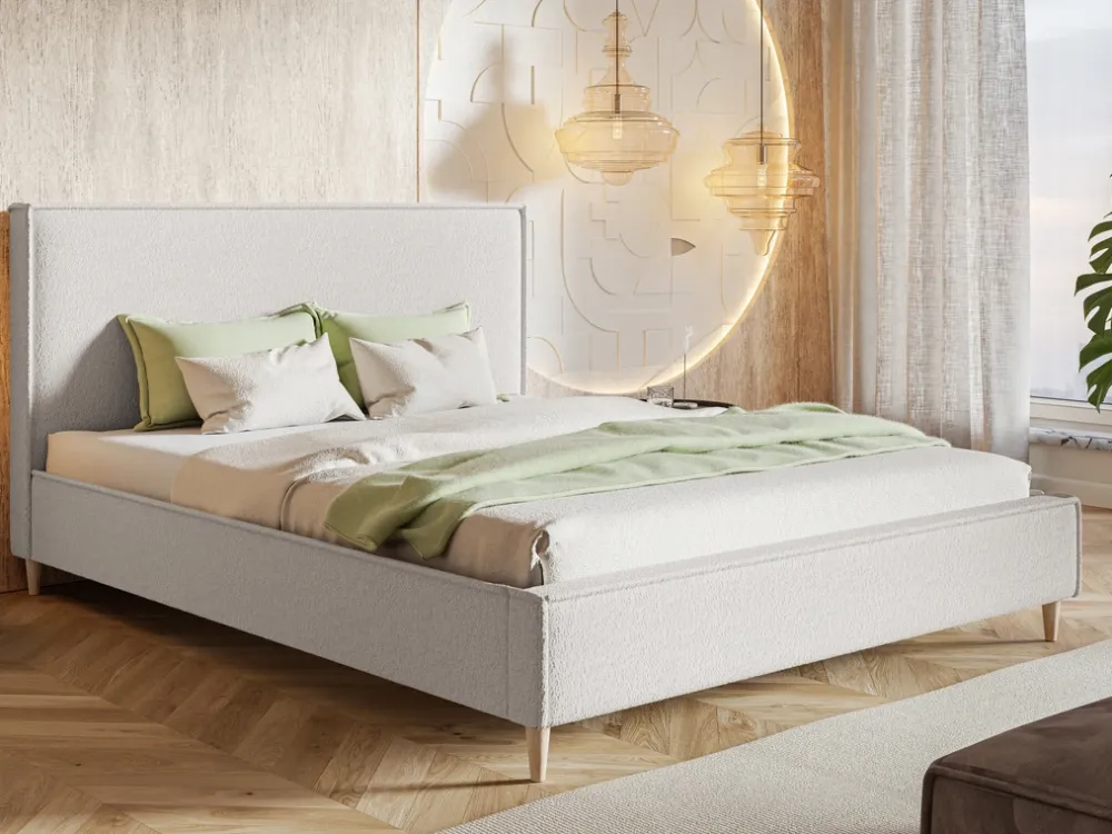 Łóżka Młodzieżowe|Łóżka Na Nóżkach>Riban Dwuosobowe łóżko tapicerowane 160x200 cm EDAN