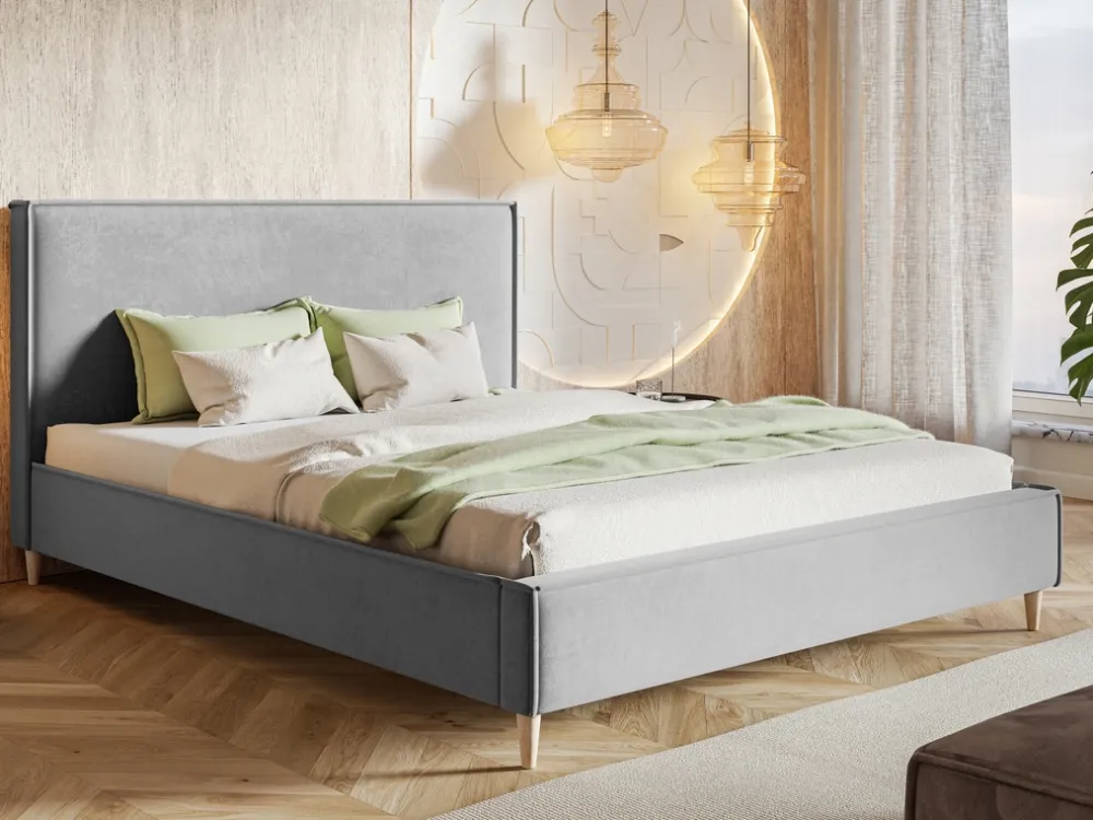 Łóżka Młodzieżowe|Łóżka Na Nóżkach>Riban Dwuosobowe łóżko tapicerowane 160x200 cm EDAN