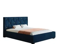 Łóżka Z Zagłówkiem|Łóżka Z Pojemnikiem>Riban Dwuosobowe tapicerowane łóżko ze stelażem 180x200 cm HAPPE pojemnik