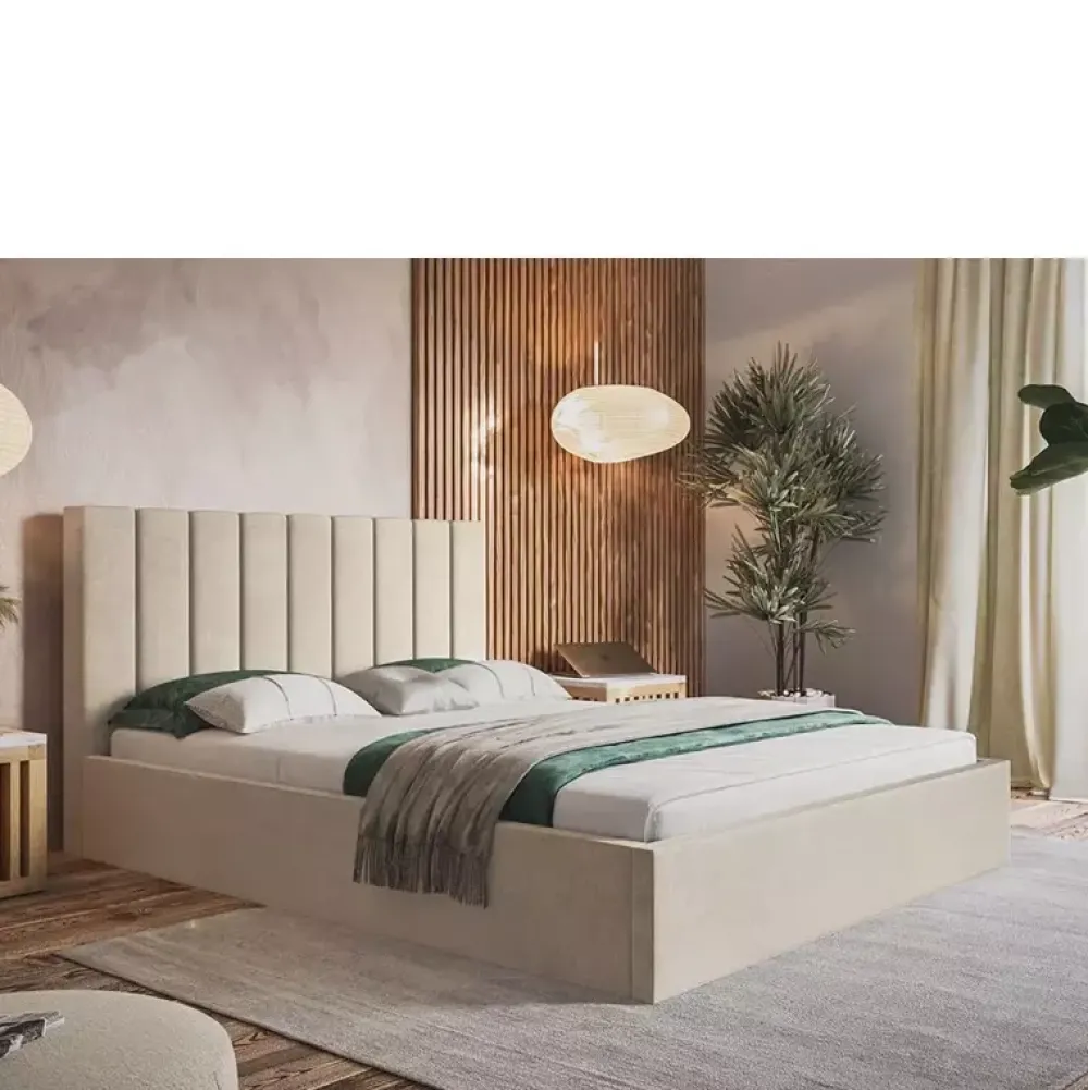 Łóżka Młodzieżowe|Łóżka Z Zagłówkiem>Riban Dwuosobowe łózko do sypialni 140x200 cm SEDALE