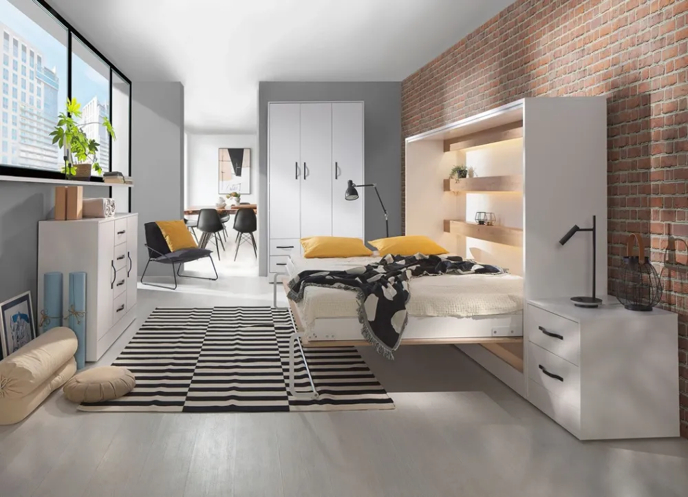 Meble Dla Dzieci|Meble Młodzieżowe>DOMEL Dwuosobowy półkotapczan 160x200 cm poziomy PERFECT opcja oświetlenia