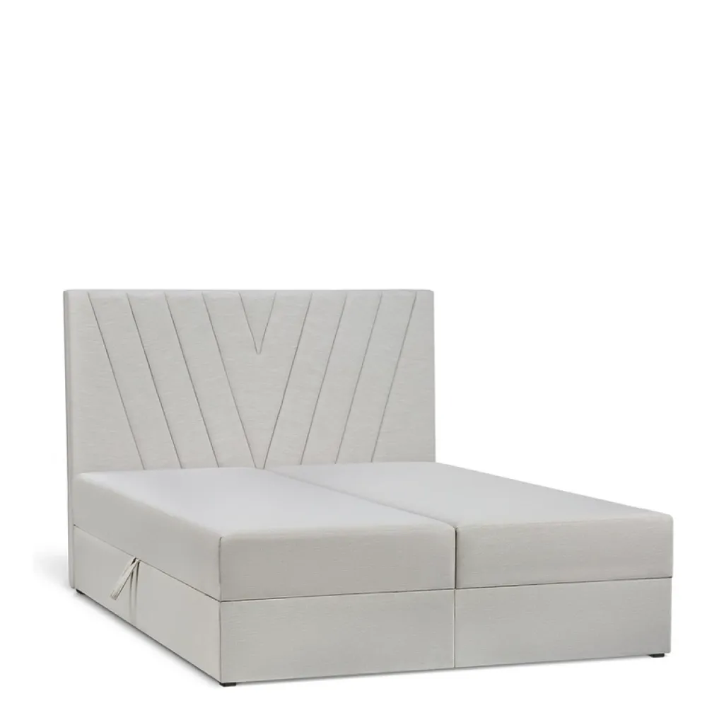 Łóżka Małżeńskie|Łóżka Ze Stelażem>MEBAS Dwusobowe łóżko kontynentalne z pojemnikiem FACE 180x200 cm