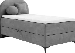 Łóżka Młodzieżowe|Łóżka Ze Stelażem>BROMARKT Dziecięce łóżko tapicerowane z pojemnikiem 80x200 cm SERENO